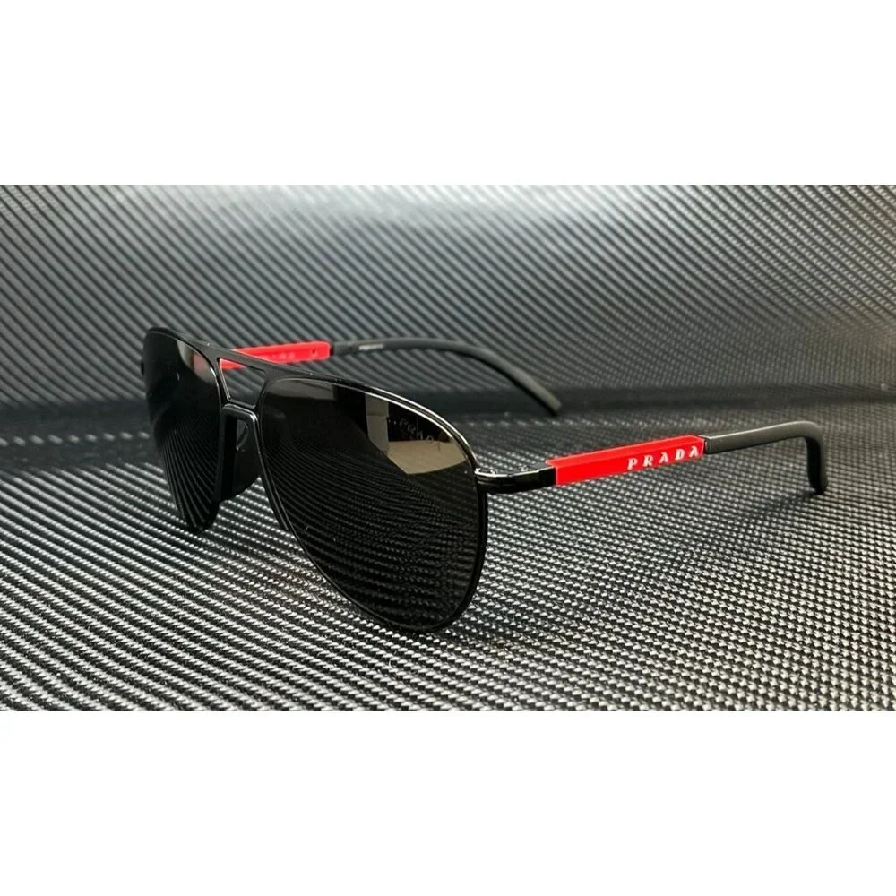 Prada Matte Black Mens 59mm Sunglasses